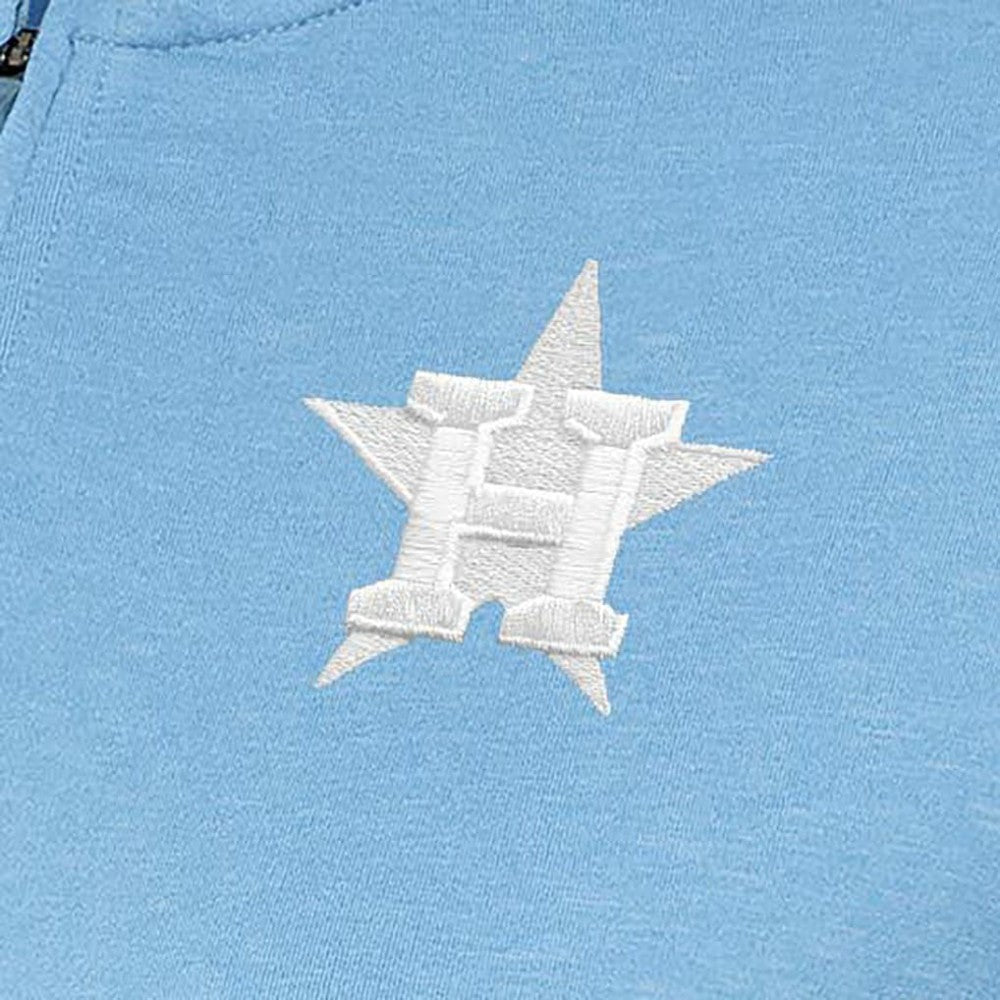 Houston Astros Antigua Women's Mentor Quarter-Zip Pullover Top - Light Blue Pullover