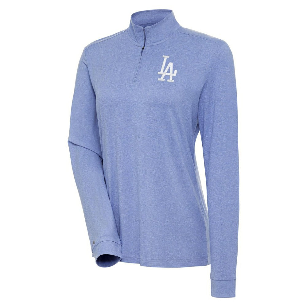 Los Angeles Dodgers Antigua Women's Mentor Quarter-Zip Pullover Top - Lavender Pullover