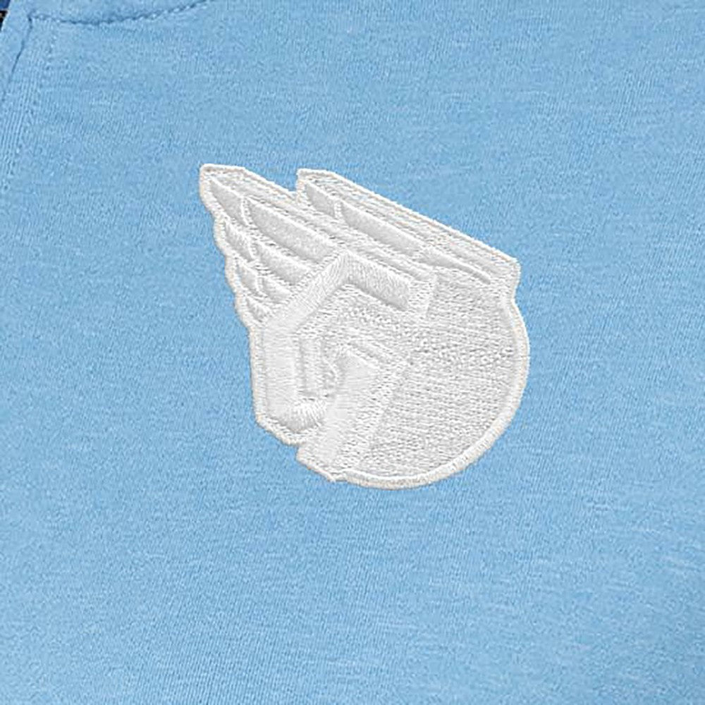Cleveland Guardians Antigua Women's Mentor Quarter-Zip Pullover Top - Light Blue Pullover
