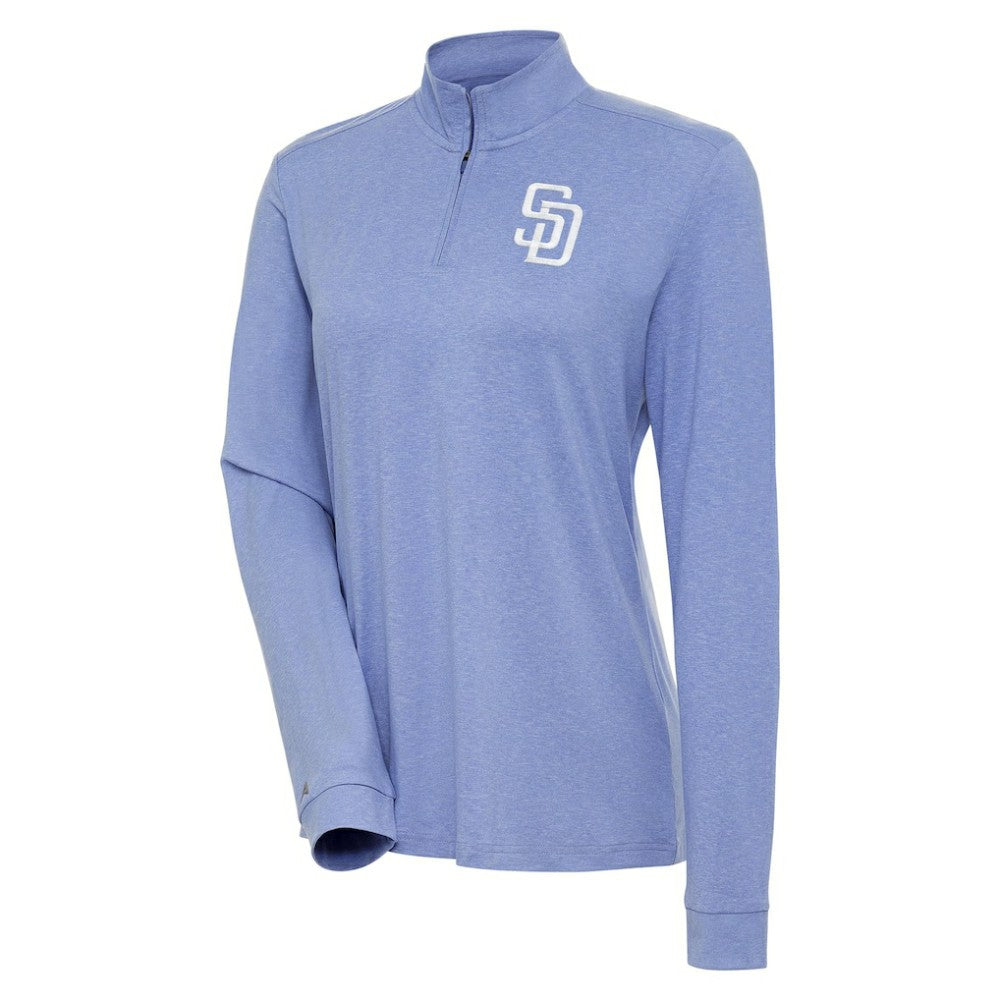 San Diego Padres Antigua Women's Mentor Quarter-Zip Pullover Top - Lavender Pullover