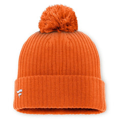 NHL Philadelphia Flyers Fanatics Primary Logo Cuffed Knit Hat with Pom - Orange