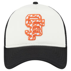 San Francisco Giants New Era Checkered Flag A-Frame Trucker 9FORTY Adjustable Hat - White/Black Hats