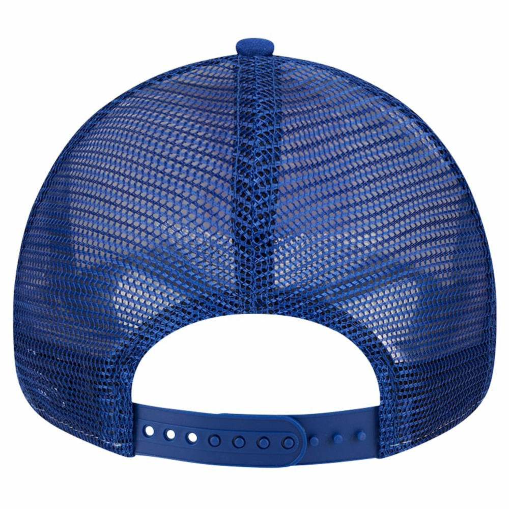 Atlanta Braves New Era Checkered Flag A-Frame Trucker 9FORTY Adjustable Hat - White/Royal Hats