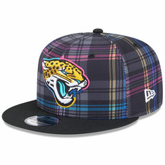 Jacksonville Jaguars New Era 2024 NFL Crucial Catch Plaid 9FIFTY Snapback Hat Black