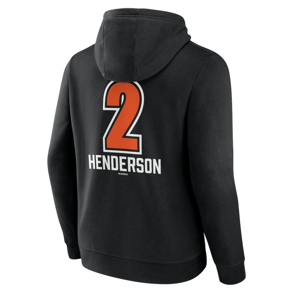 Gunnar Henderson Baltimore Orioles Fastball Player Name & Number Pullover Hoodie - Black Hoodies