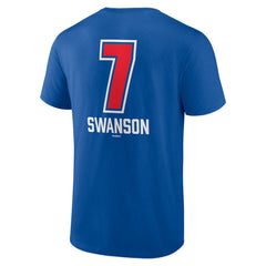 Dansby Swanson Chicago Cubs Fastball Player Name & Number T-Shirt - Royal T-shirts