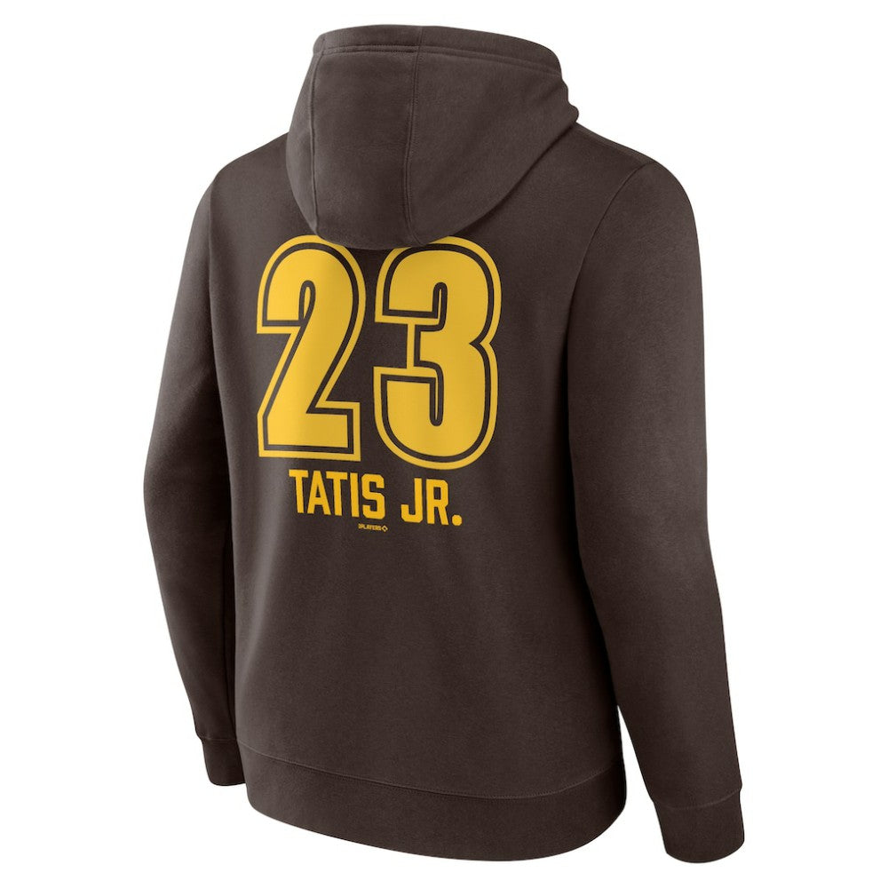 Fernando Tatis Jr. San Diego Padres Fastball Player Name & Number Pullover Hoodie - Brown Hoodies