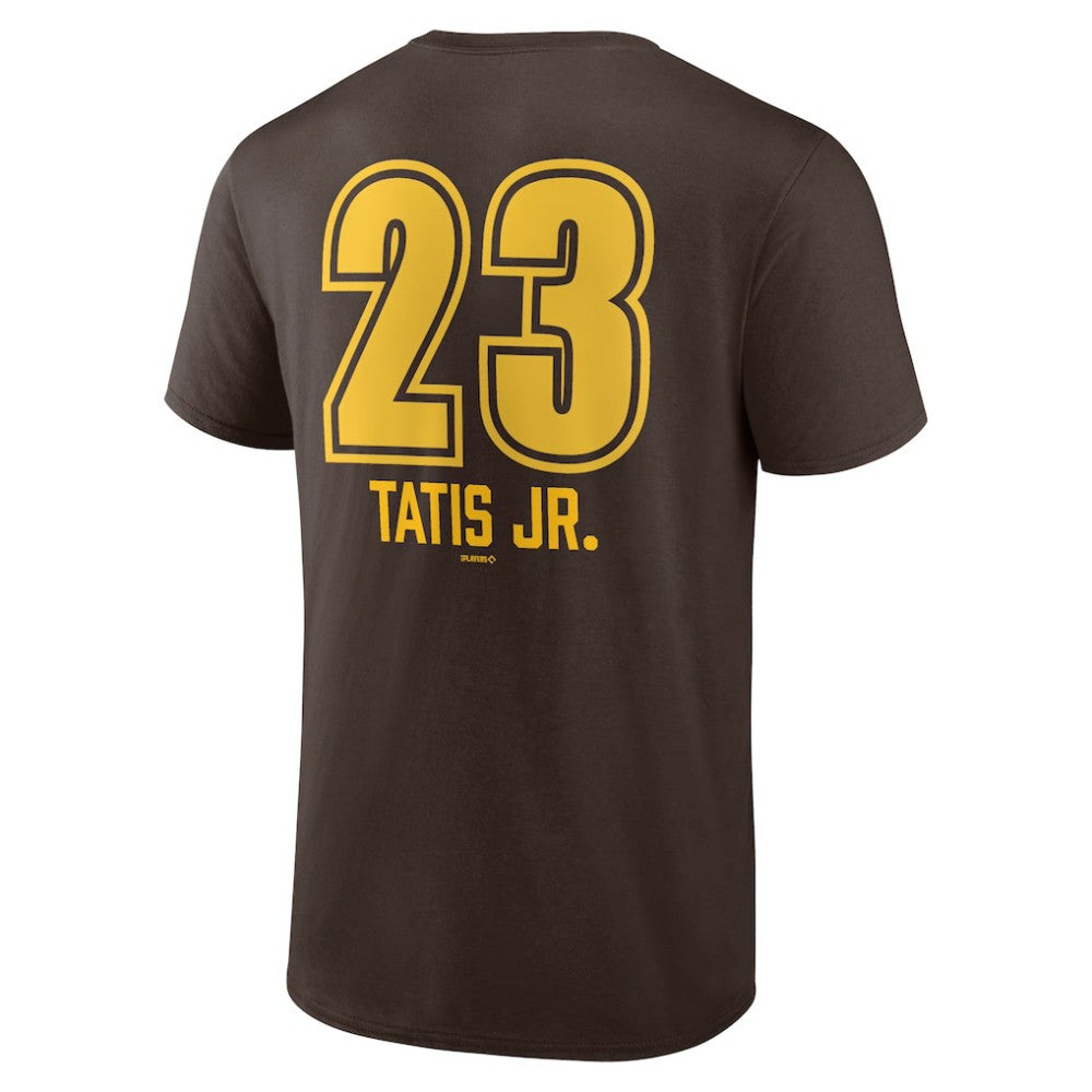 Fernando Tatis Jr. San Diego Padres Fastball Player Name & Number T-Shirt - Brown T-shirts