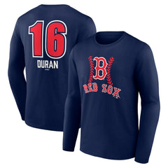 Jarren Duran Boston Red Sox Fastball Player Name & Number Long Sleeve T-Shirt - Navy T-shirts