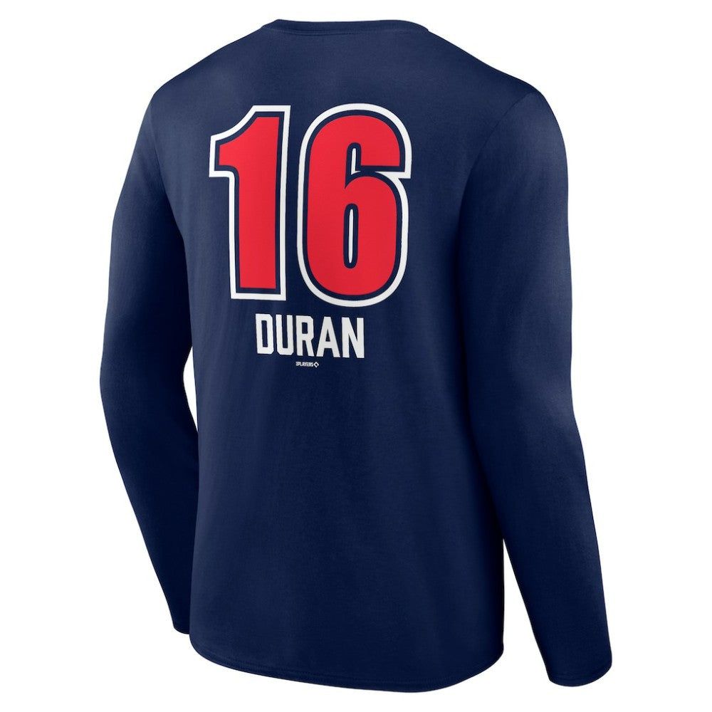Jarren Duran Boston Red Sox Fastball Player Name & Number Long Sleeve T-Shirt - Navy T-shirts