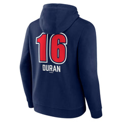 Jarren Duran Boston Red Sox Fastball Player Name & Number Pullover Hoodie - Navy Hoodies
