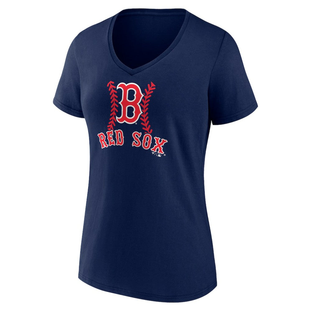 Jarren Duran Boston Red Sox Women's Fastball Player Name & Number V-Neck T-Shirt - Navy T-shirts