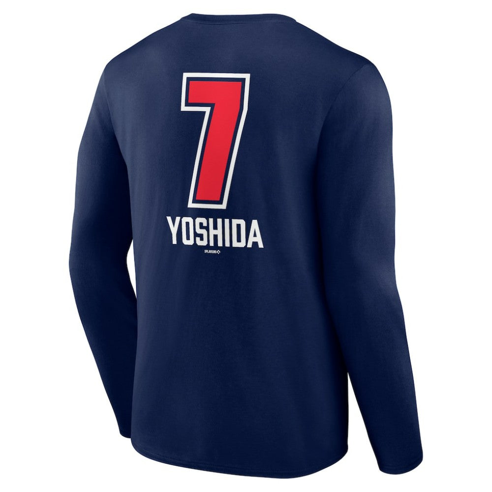 Masataka Yoshida Boston Red Sox Fastball Player Name & Number Long Sleeve T-Shirt - Navy T-shirts