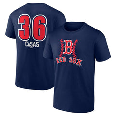 Triston Casas Boston Red Sox Fastball Player Name & Number T-Shirt - Navy T-shirts