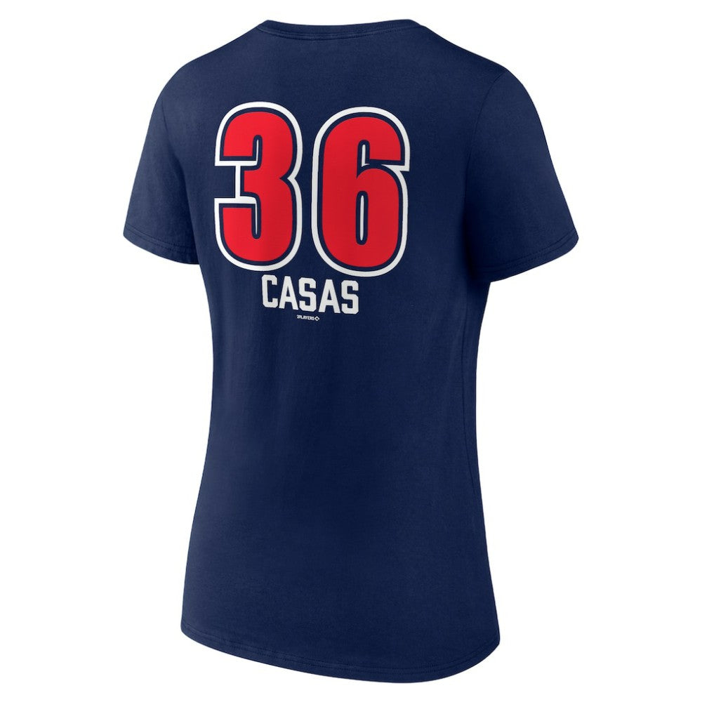 Triston Casas Boston Red Sox Women's Fastball Player Name & Number V-Neck T-Shirt - Navy T-shirts