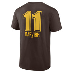 Yu Darvish San Diego Padres Fastball Player Name & Number T-Shirt - Brown T-shirts