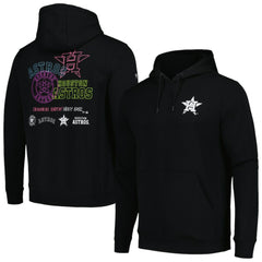 Houston Astros Levelwear Podium Vintage Pullover Hoodie - Black Hoodies