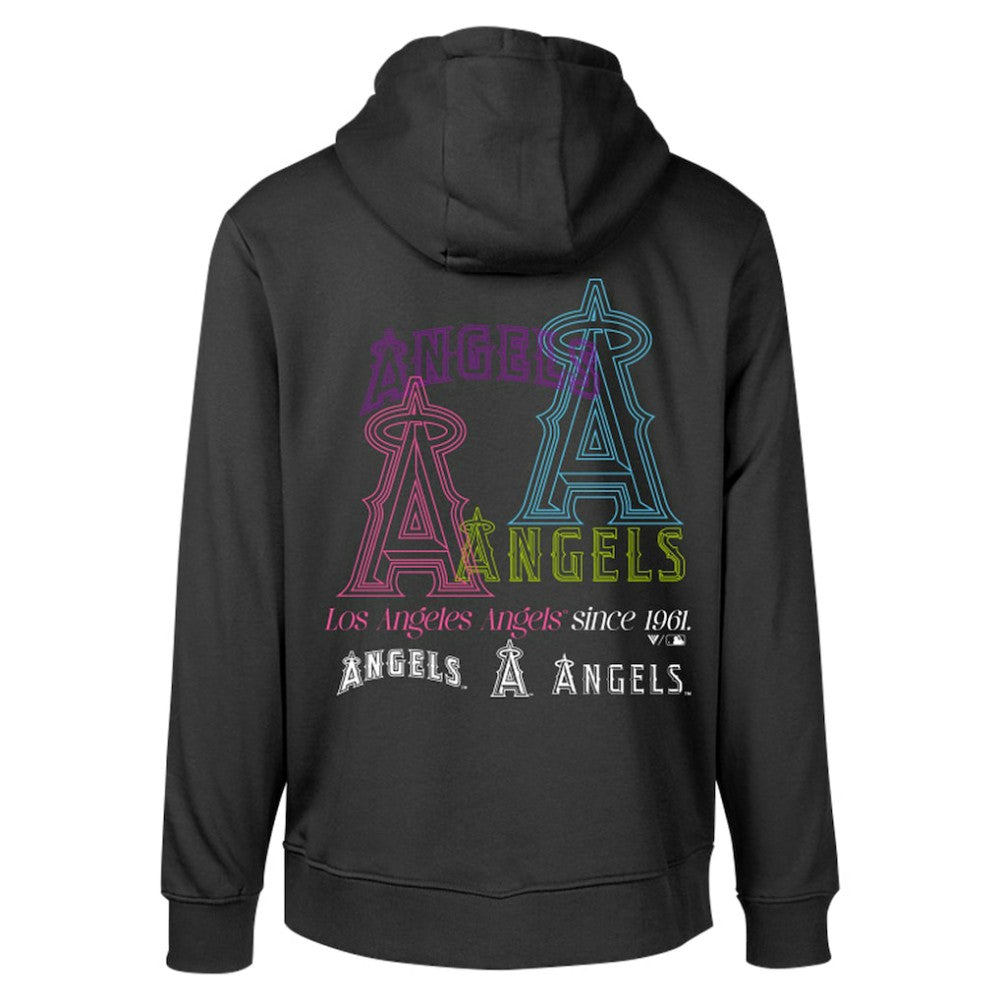 Los Angeles Angels Levelwear Podium Vintage Pullover Hoodie - Black Hoodies
