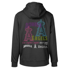 Los Angeles Angels Levelwear Podium Vintage Pullover Hoodie - Black Hoodies