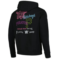 Pittsburgh Pirates Levelwear Podium Vintage Pullover Hoodie - Black Hoodies