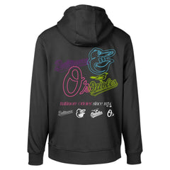 Baltimore Orioles Levelwear Podium Vintage Pullover Hoodie - Black Hoodies