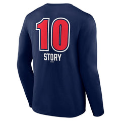 Trevor Story Boston Red Sox Fastball Player Name & Number Long Sleeve T-Shirt - Navy T-shirts