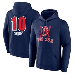 Trevor Story Boston Red Sox Fastball Player Name & Number Pullover Hoodie - Navy Hoodies