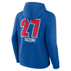 Seiya Suzuki Chicago Cubs Fastball Player Name & Number Pullover Hoodie - Royal Hoodies