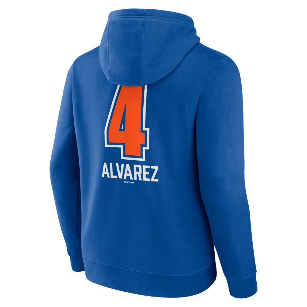 Francisco Alvarez New York Mets Fastball Player Name & Number Pullover Hoodie - Royal Hoodies