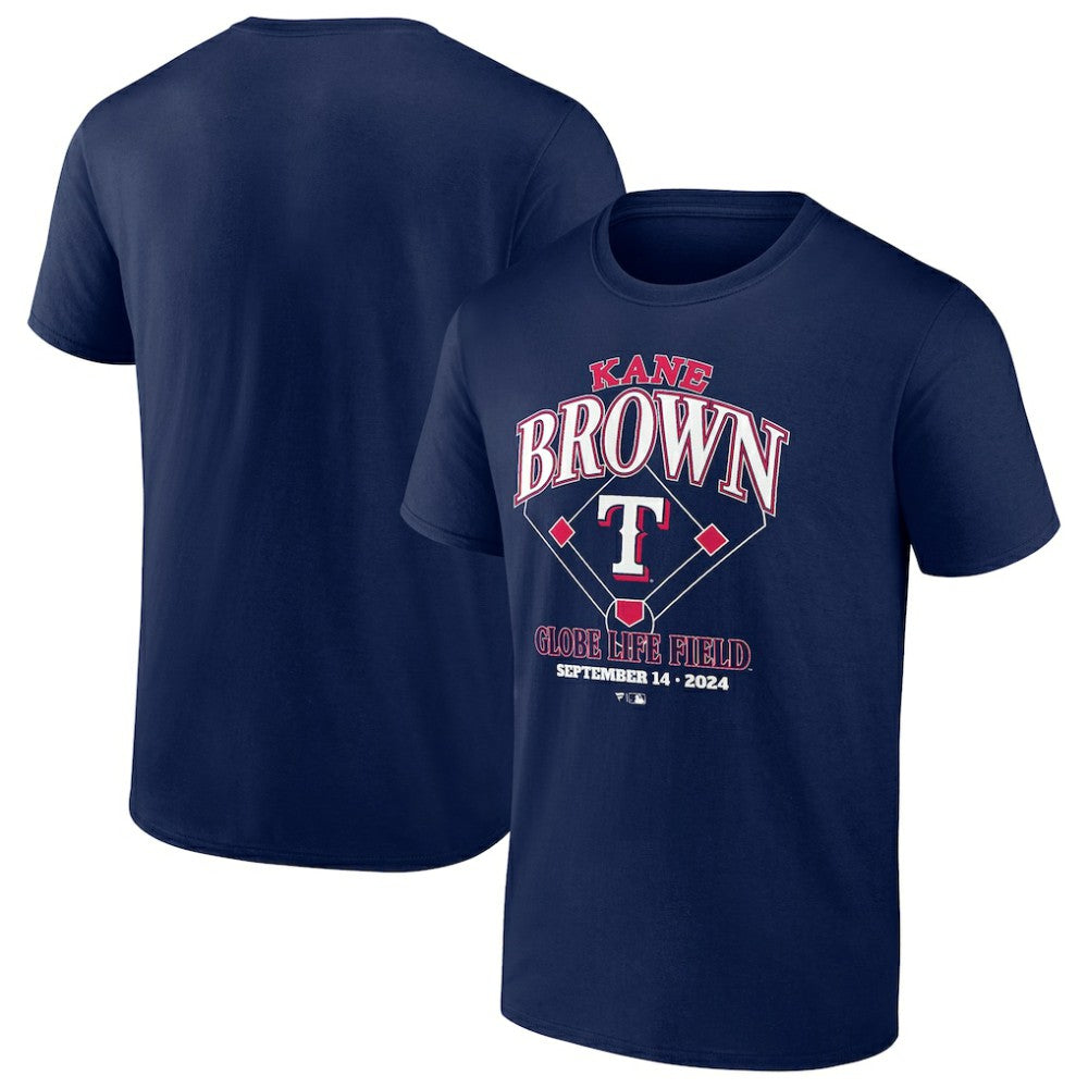 Kane Brown x Texas Rangers Fanatics T-Shirt - Navy T-shirts