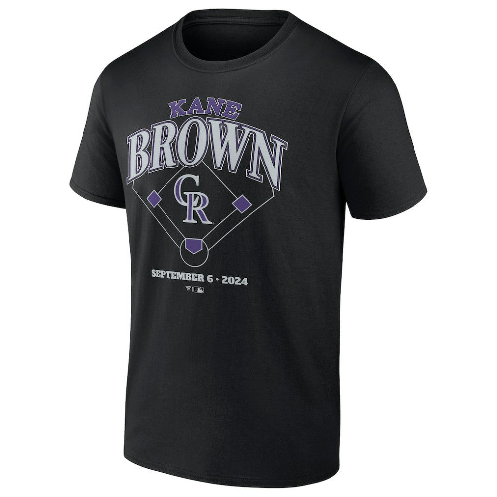Kane Brown x Colorado Rockies Fanatics T-Shirt - Black T-shirts