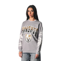 NHL Vegas Golden Knights The Wild Collective Unisex Tie-Dye Double Collar Pullover Sweatshirt - Gray