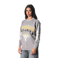 NHL Pittsburgh Penguins The Wild Collective Unisex Tie-Dye Double Collar Pullover Sweatshirt - Gray