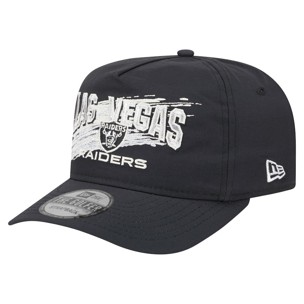 Las Vegas Raiders New Era Throwback Brush Golfer Snapback Hat Black