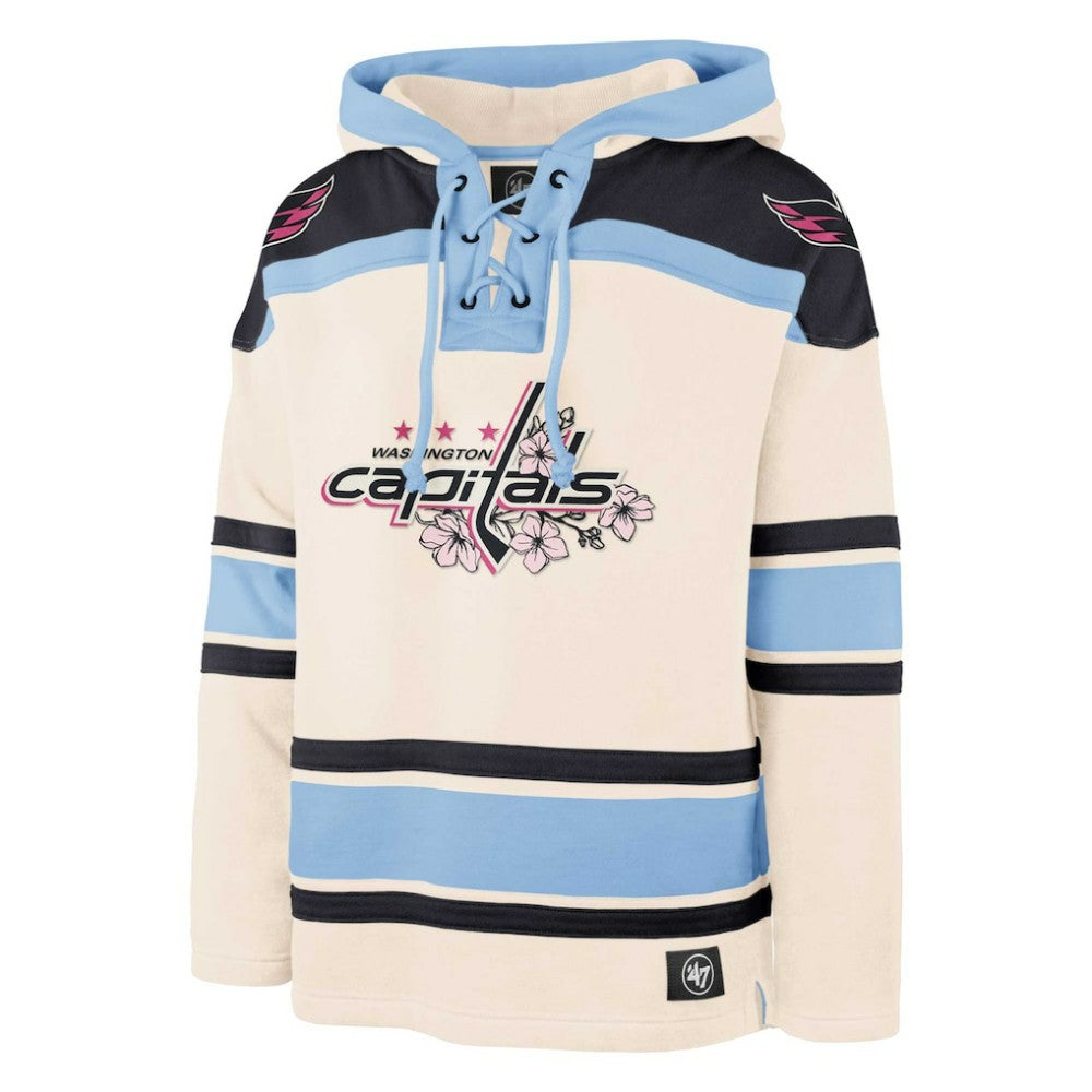 NHL Washington Capitals '47 Cherry Blossom Lacer Pullover Hoodie - Cream