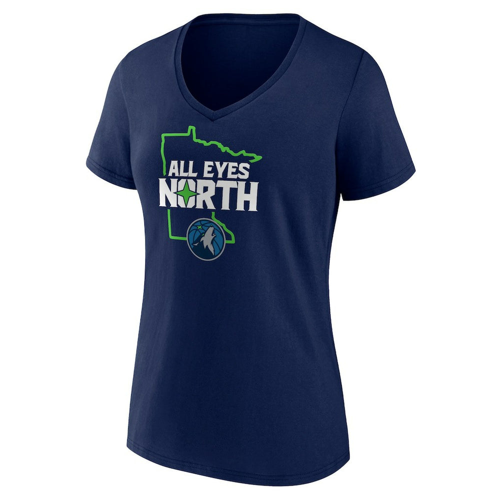 Minnesota Timberwolves Pick & Roll Coverage V-Neck T-Shirt Navy
