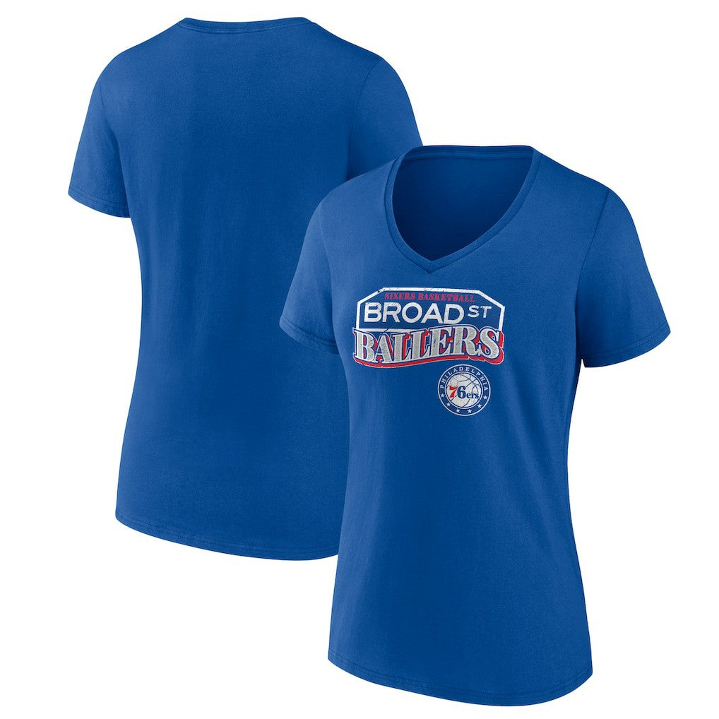 Philadelphia 76ers Pick & Roll Coverage V-Neck T-Shirt Royal
