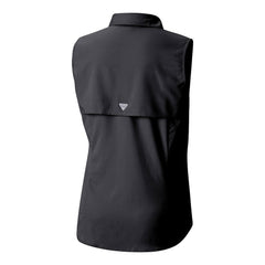 Pittsburgh Steelers Women's PFG Tamiami Omni-Shade Sleeveless Button-Up Shirt Black