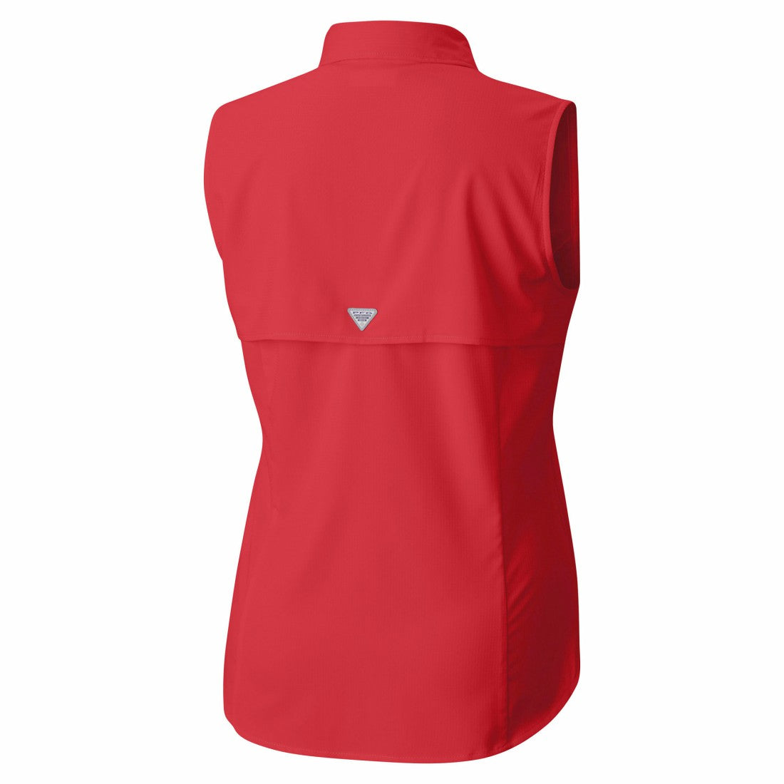 Tampa Bay Buccaneers Women's PFG Tamiami Omni-Shade Sleeveless Button-Up Shirt Red