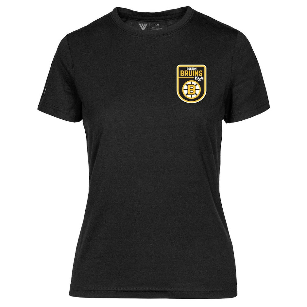 NHL Boston Bruins Levelwear Women's Retro Maddox T-Shirt - Black