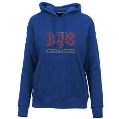 NHL St. Louis Blues Levelwear Women's Retro Adorn Spellout Pullover Hoodie - Blue
