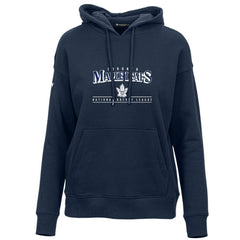NHL Toronto Maple Leafs Levelwear Women's Retro Adorn Spellout Pullover Hoodie - Navy
