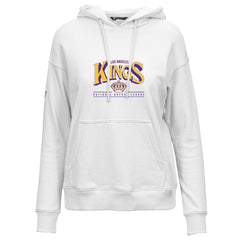 NHL Los Angeles Kings Levelwear Women's Retro Adorn Spellout Pullover Hoodie - White