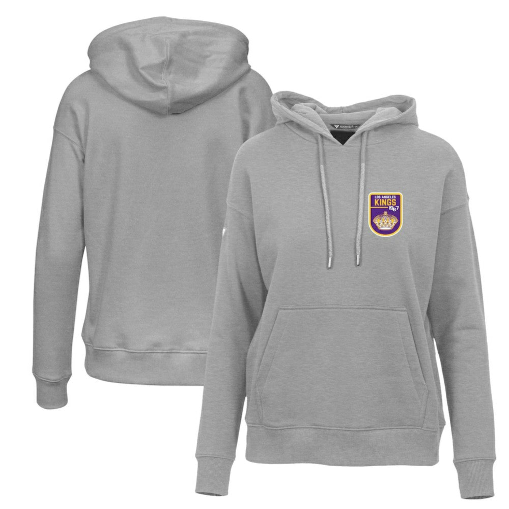 NHL Los Angeles Kings Levelwear Women's Retro Adorn Pullover Hoodie - Gray