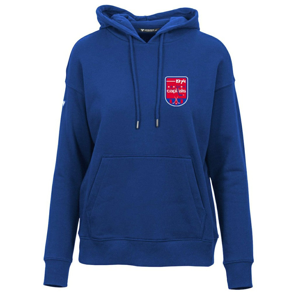 NHL Washington Capitals Levelwear Women's Retro Adorn Pullover Hoodie - Royal