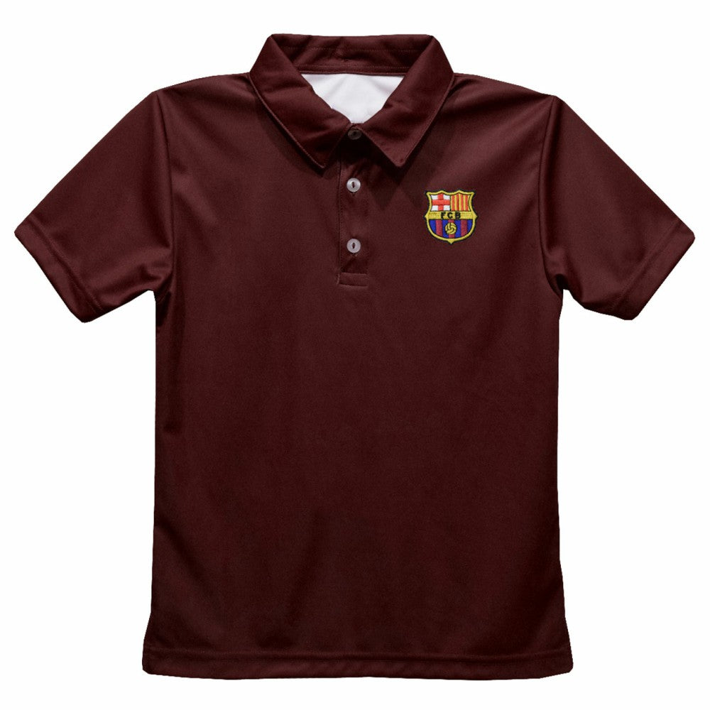 Barcelona Vive La Fete Youth Solid Polo Maroon shop