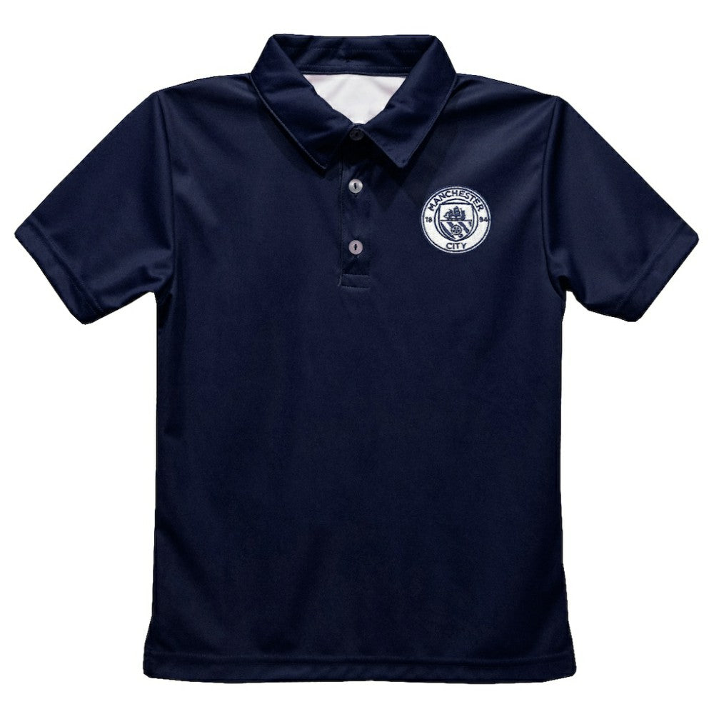 Manchester City Vive La Fete Youth Solid Polo Navy
