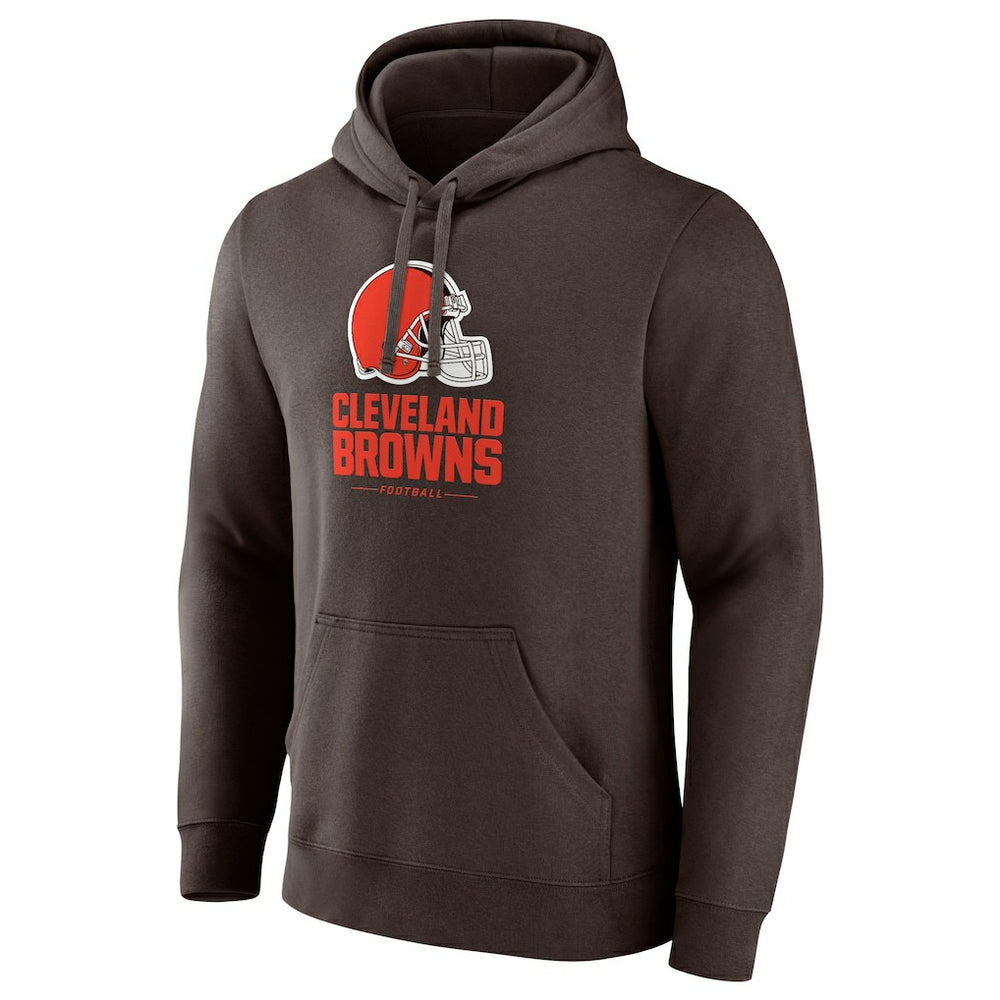Cleveland Browns Team Lockup Pullover Hoodie Brown