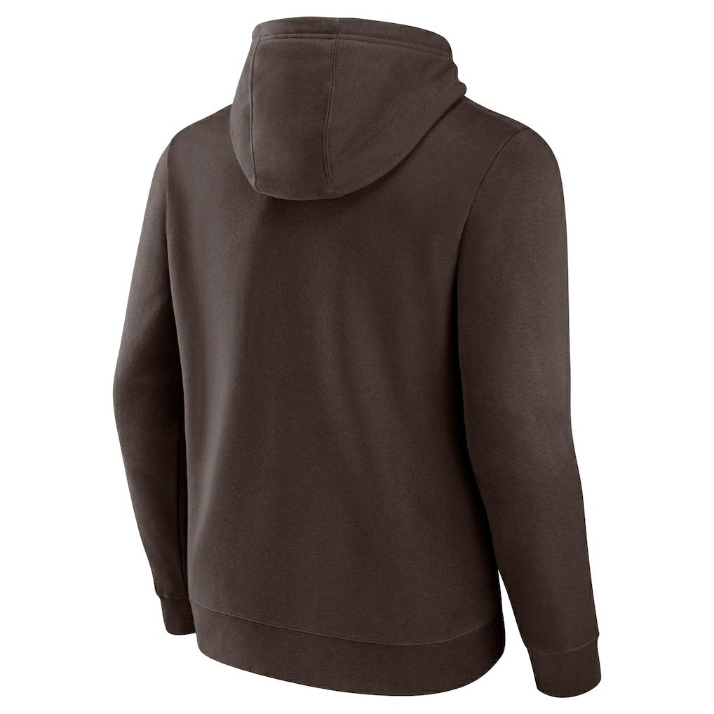 Cleveland Browns Team Lockup Pullover Hoodie Brown