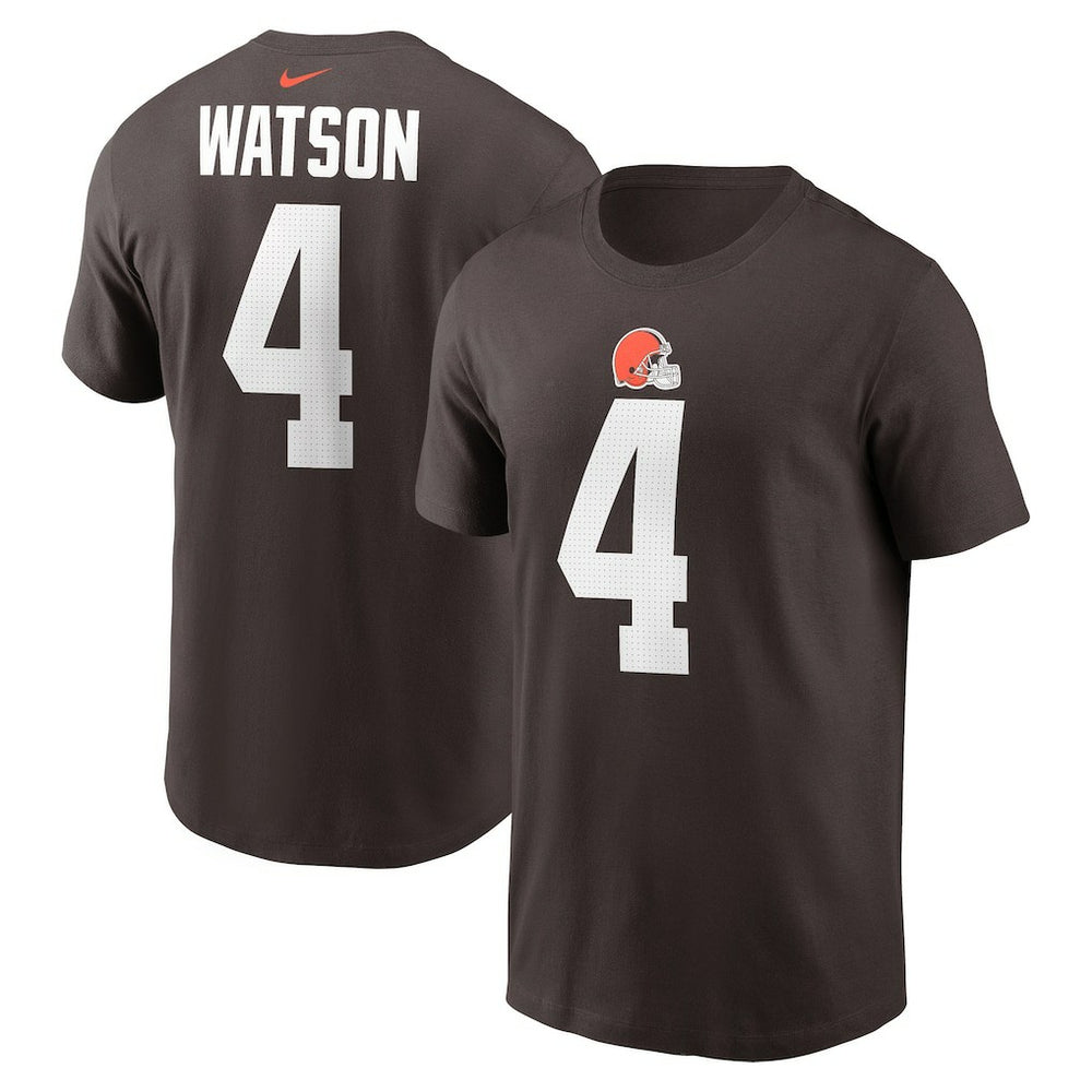 Deshaun Watson Cleveland Browns Player Name & Number T-Shirt Brown